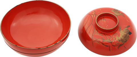 JAPANESE LACQUERED BOWL OWAN, MEIJI PERIOD, 1867-1912 - Fagan Arms
