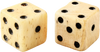 CIVIL WAR BONE DICE - The History Gift Store