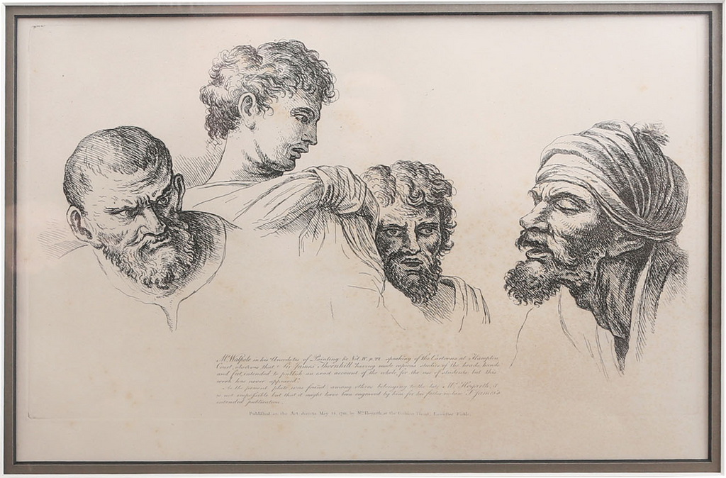 Four Heads From the Raphael Cartoons at Hampton Court, William Hogarth 1781 - The History Gift Store