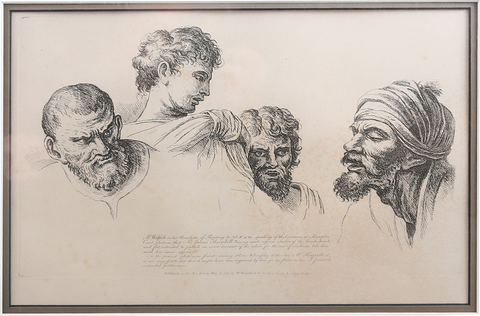 Four Heads From the Raphael Cartoons at Hampton Court, William Hogarth 1781 - The History Gift Store