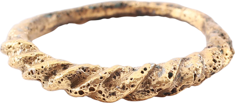 VIKING ROPED OR TWIST WEDDING RING, 866-1067 AD, SIZE 8 ¾ - The History Gift Store