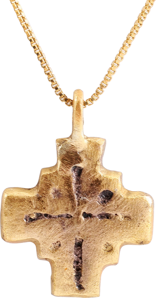 MEDIEVAL EUROPEAN PILGRIM’S CROSS NECKLACE, 7th-10th CENTURY - Fagan Arms