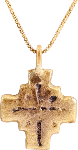 MEDIEVAL EUROPEAN PILGRIM’S CROSS NECKLACE, 7th-10th CENTURY - Fagan Arms