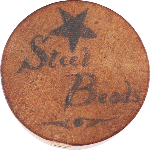 TURNED WOOD BEAD BOX, DATED 1904 - The History Gift Store