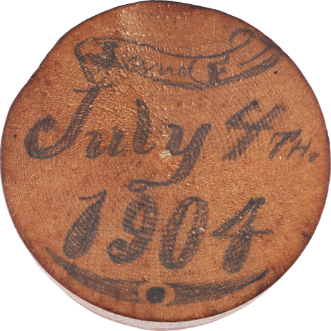 TURNED WOOD BEAD BOX, DATED 1904 - The History Gift Store