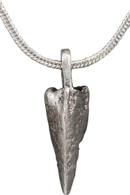 GREEK BRONZE ARROWHEAD PENDANT NECKLACE, HELLENISTIC, 300-100 BC - The History Gift Store