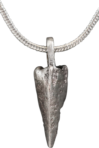 GREEK BRONZE ARROWHEAD PENDANT NECKLACE, HELLENISTIC, 300-100 BC - Fagan Arms