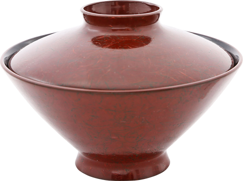 JAPANESE LACQUERED BOWL AND COVER, OWAN, MEIJI PERIOD - Fagan Arms