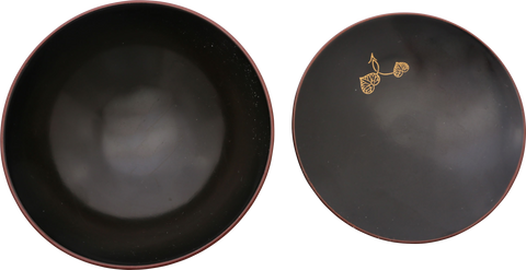 JAPANESE LACQUERED BOWL AND COVER, OWAN, MEIJI PERIOD - Fagan Arms