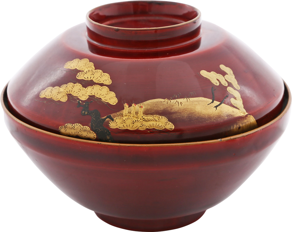 FINE JAPANESE LACQUERED COVERED BOWL - The History Gift Store