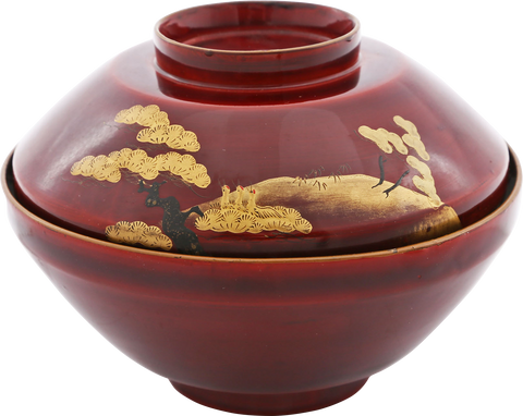 FINE JAPANESE LACQUERED COVERED BOWL - The History Gift Store