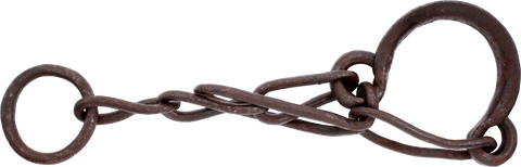 HEAVY FORGED IRON SLAVE LEG SHACKLE PRE CIVIL WAR - The History Gift Store