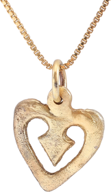 ANCIENT VIKING HEART PENDANT NECKLACE, 866-1067 AD - The History Gift Store