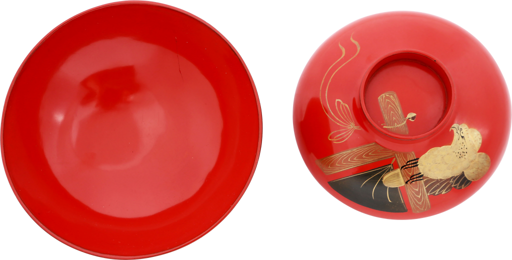 JAPANESE LACQUERED BOWL, OWAN. MEIJI PERIOD, BEFORE 1912 - The History Gift Store