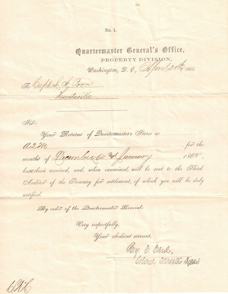 CIVIL WAR DOCUMENT - The History Gift Store