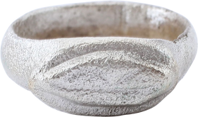 ANCIENT ROMAN/MEDIEVAL EVIL EYE RING, 4TH-8TH CENTURY AD, SIZE 5 ¼ - Fagan Arms