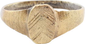 MEDIEVAL ENGLISH RING, 6th-12th CENTURY, SIZE 9 1/2 - The History Gift Store