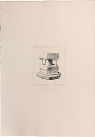 COTMAN: FONT CHARGRAVE CHURCH NORFOLK. John Sell Cotman (1782-1842) - Fagan Arms