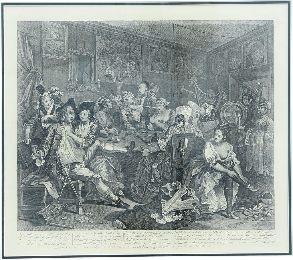 William Hogarth” A Rake’s Progress, Plate 3, The Orgy - Fagan Arms