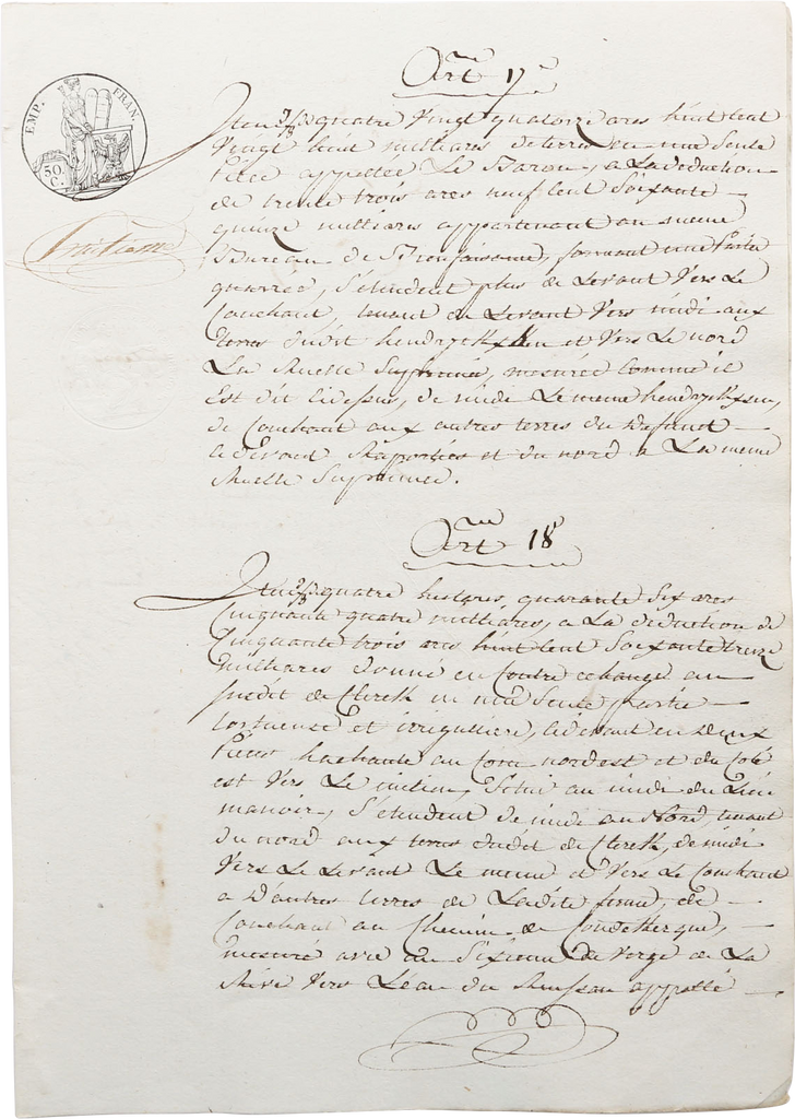 NAPOLEONIC FRENCH LEGAL DOCUMENT - The History Gift Store