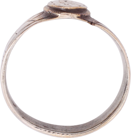 LATE MEDIEVAL MAN'S SILVER FASHION RING, SIZE 11 ¼ - Fagan Arms