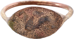 ROMAN FIGURAL RING, 1ST-3RD CENTURY AD, SIZE 8 ¾ - Fagan Arms