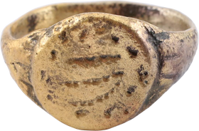 ROMAN SIGNET RING 1ST-4TH CENTURY AD, SIZE 6 - Fagan Arms