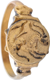 FINE ROMAN FIGURAL RING 2ND-4TH CENTURY AD, SIZE 9 ¼ - Fagan Arms