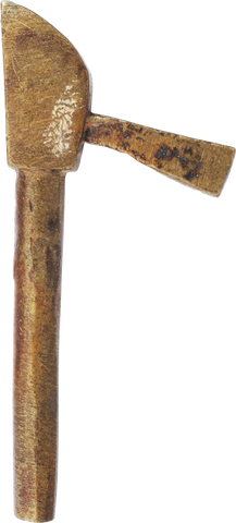 ASHANTI FIGURAL GOLD WEIGHT, BATTLE AXE C.1900, ex: Sir Cecil Armitage Collection - The History Gift Store