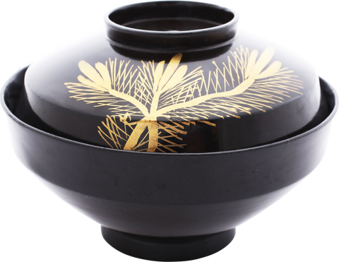 JAPANESE LACQUERED BOWL AND COVER C.1867-1912 - The History Gift Store