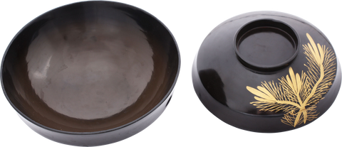 JAPANESE LACQUERED BOWL AND COVER C.1867-1912 - The History Gift Store
