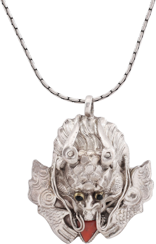 FINE SILVER BUDDHIST AMULET OF VAJRABHAIRAVA - Fagan Arms