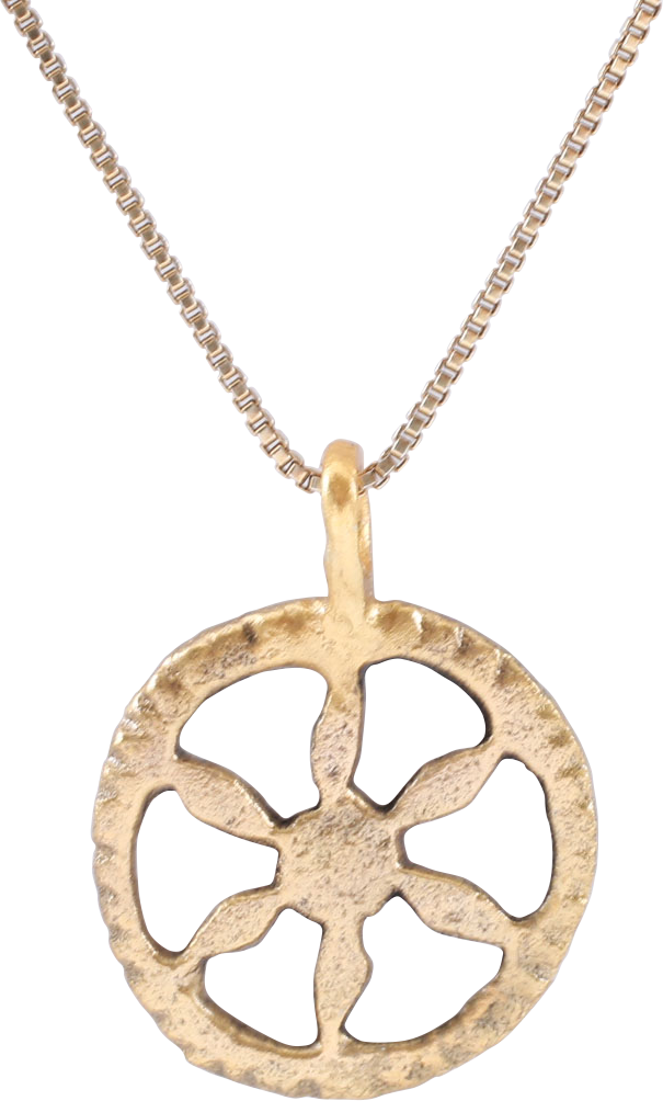 ROMAN WHEEL OF FORTUNE AMULET NECKLACE, 2ND-5TH CENTURY AD - The History Gift Store