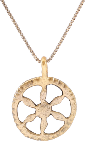 ROMAN WHEEL OF FORTUNE AMULET NECKLACE, 2ND-5TH CENTURY AD - The History Gift Store