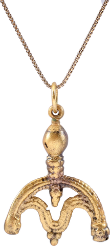 FINE ANCIENT VIKING LUNAR PENDANT NECKLACE 10TH-EARLY 11TH CENTURY - The History Gift Store