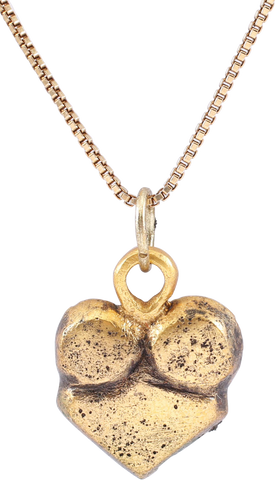 LATE VIKING/SCANDINAVIAN HEART PENDANT NECKLACE, 1050-1200 AD - The History Gift Store