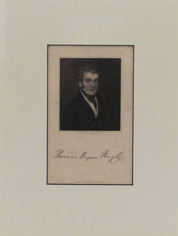 ORIGINAL ENGLISH LITHOGRAPH, THOMAS HAYES BAYLY 1844 - Fagan Arms