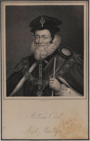 ORIGINAL ENGLISH LITHOGRAPH, ELIZABETHAN - Fagan Arms