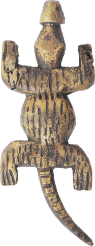 ASHANTI FIGURAL GOLD WEIGHT, CROCODILE C.1900, ex: Sir Cecil Armitage Collection - The History Gift Store