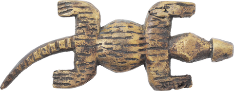 ASHANTI FIGURAL GOLD WEIGHT, CROCODILE C.1900, ex: Sir Cecil Armitage Collection - The History Gift Store