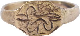 MEDIEVAL EUROPEAN RING 10TH-13TH CENTURY AD, SIZE 12 - Fagan Arms