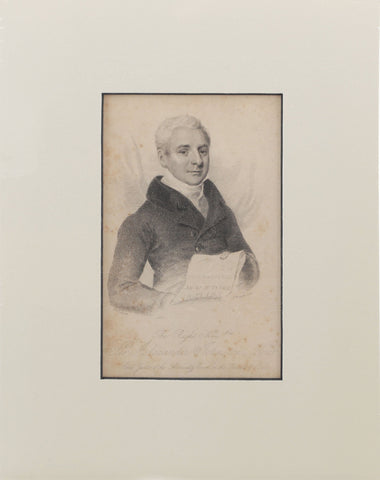 ORIGINAL ENGLISH LITHOGRAPH, SIR ALEXANDER JOHNSTON 1821 - Fagan Arms