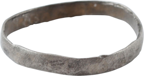 RARE SILVER VIKING WEDDING RING, 9th-11th CENTURY, SIZE 11 - Fagan Arms