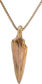 GREEK ARROWHEAD PENDANT NECKLACE, 300 - 100 BC - The History Gift Store