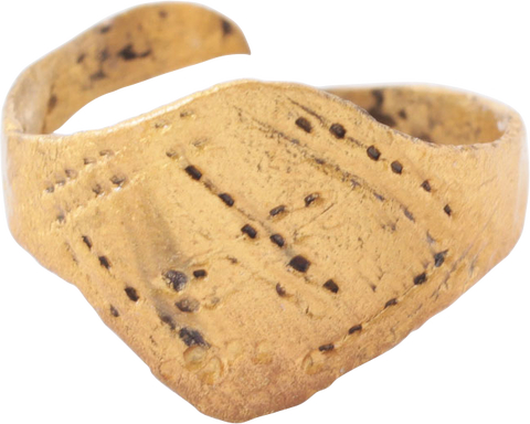 VIKING SHIELD RING C.900-1100 AD, SIZE 7 1/2 - Fagan Arms