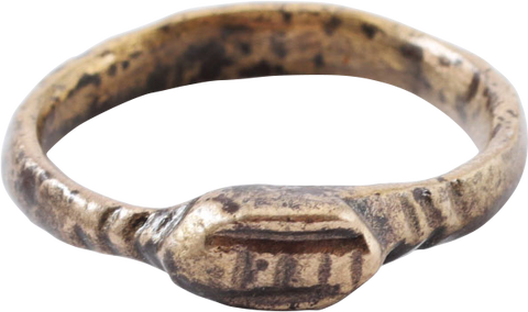 ANCIENT ROMAN/MEDIEVAL EVIL EYE RING, 4TH-8TH CENTURY AD, SIZE 6 - The History Gift Store