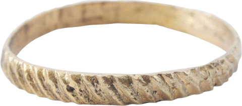 RARE REEDED VIKING WEDDING RING, 866-1067 AD, SIZE 10 1/2 - The History Gift Store