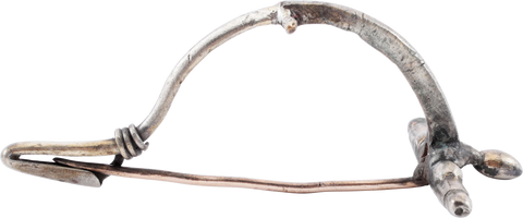 RARE ROMAN SILVER FIBULA - The History Gift Store