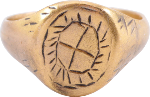 MEDIEVAL CHRISTIAN RING, 9TH-12TH CENTURY AD, SIZE 8 3/4 - The History Gift Store