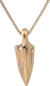 HELLENISTIC GREEK ARROWHEAD PENDANT NECKLACE, 300 - 100 B.C - The History Gift Store
